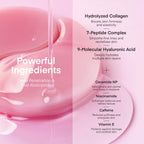 TEREZ & HONOR Peptide Collagen Under Eye Patches - 60 Korean Firming, Glowing & Hydrating Hydrogel Mask for Puffy Eyes, Dark Circles, Wrinkles, Fine Lines, Undereye Bags - Anti-Aging Eye Gel Pads