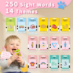 Aullsaty Toddler Toys Bilingual English and Spanish Talking Flash Cards for 1 2 3 4 5 6 Year Old Boys and Girls, Autism Sensory Toys for Autistic Children, Learning Educational Speech 250 Sight Words