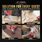 Starbond Thick Super Glue Pro Kit (2 oz) – Gap-Filling CA Glue (Cyanoacrylate Adhesive) – with Clog-Resistant Cap, Microtips & Extra Nozzle for Woodworking, Crafts, Carpentry, Archery Fletching