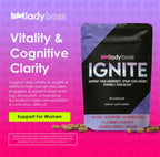 LadyBoss Ignite Hormone Balance Supplement for Women – Bloat Relief, Mood Support & Natural Energy – Premium Red Maca & Zinc Formula for Daily Vitality – 60 Capsules