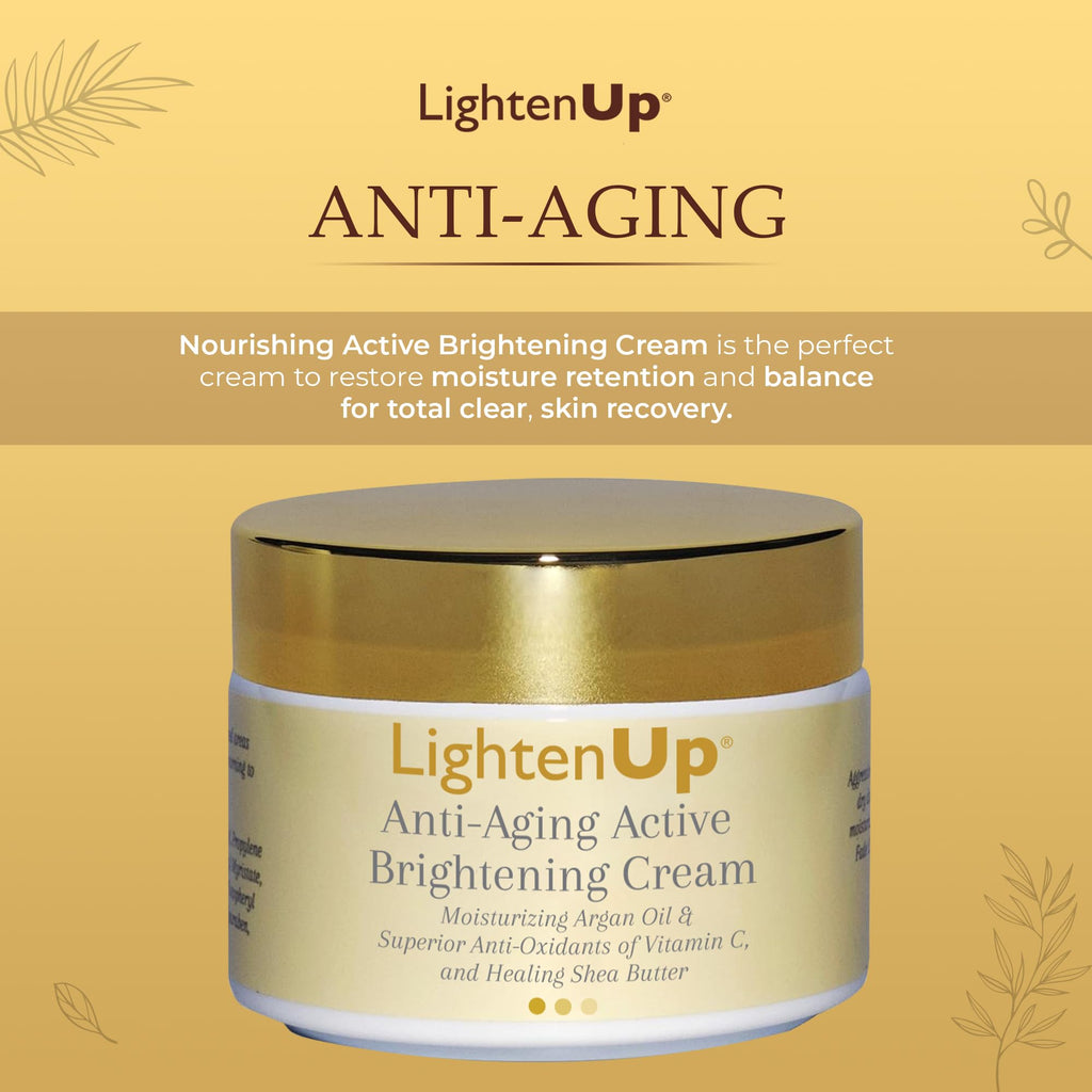 OMIC Lighten-Up Anti-Aging, Skin Brightening Cream - 4.4 fl oz / 100 ml - with Argan Oil and Shea Butter