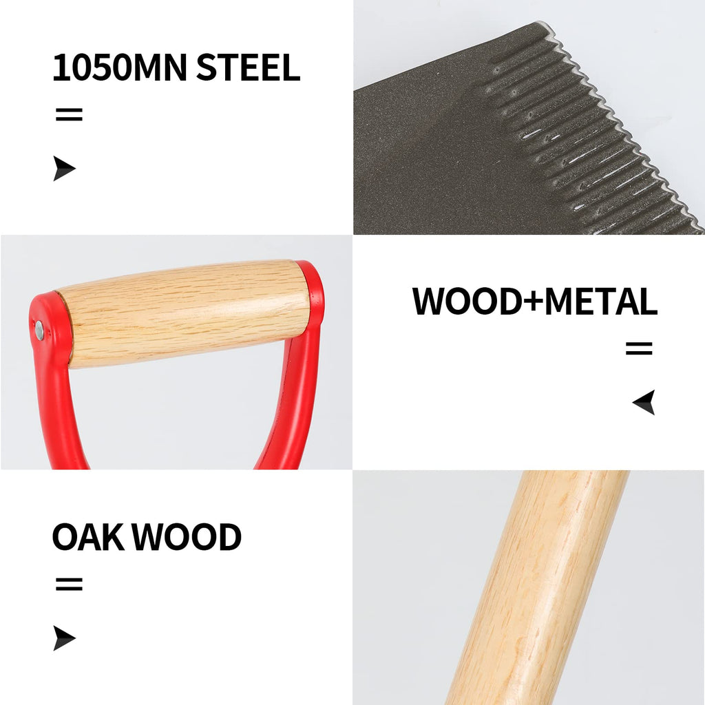 HANTOP Flat Spade Garden Shovel Edging Shovels for for Gardening and Edging