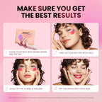 AILEORY Under Eye Patches (36 Pairs) - Tri-color Glitter Eye Gel Pads for Dark Circles, Puffy Eyes, Under eye Bags, Wrinkles | Natural Collagen Under Eye Mask Patches, Gel Under Eye Patches