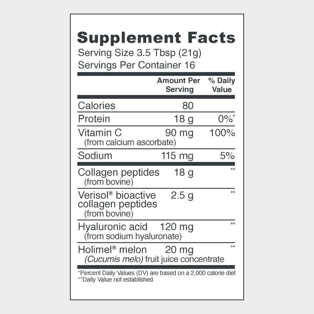 Vital Proteins Collagen Peptides for Women - 20g Hydrolyzed Collagen, Vitamin C, Hyaluronic Acid, Reduce Fine Lines & Wrinkles, Verisol & Holimel - Skin Complex Supplement, Unflavored 11.9oz Powder