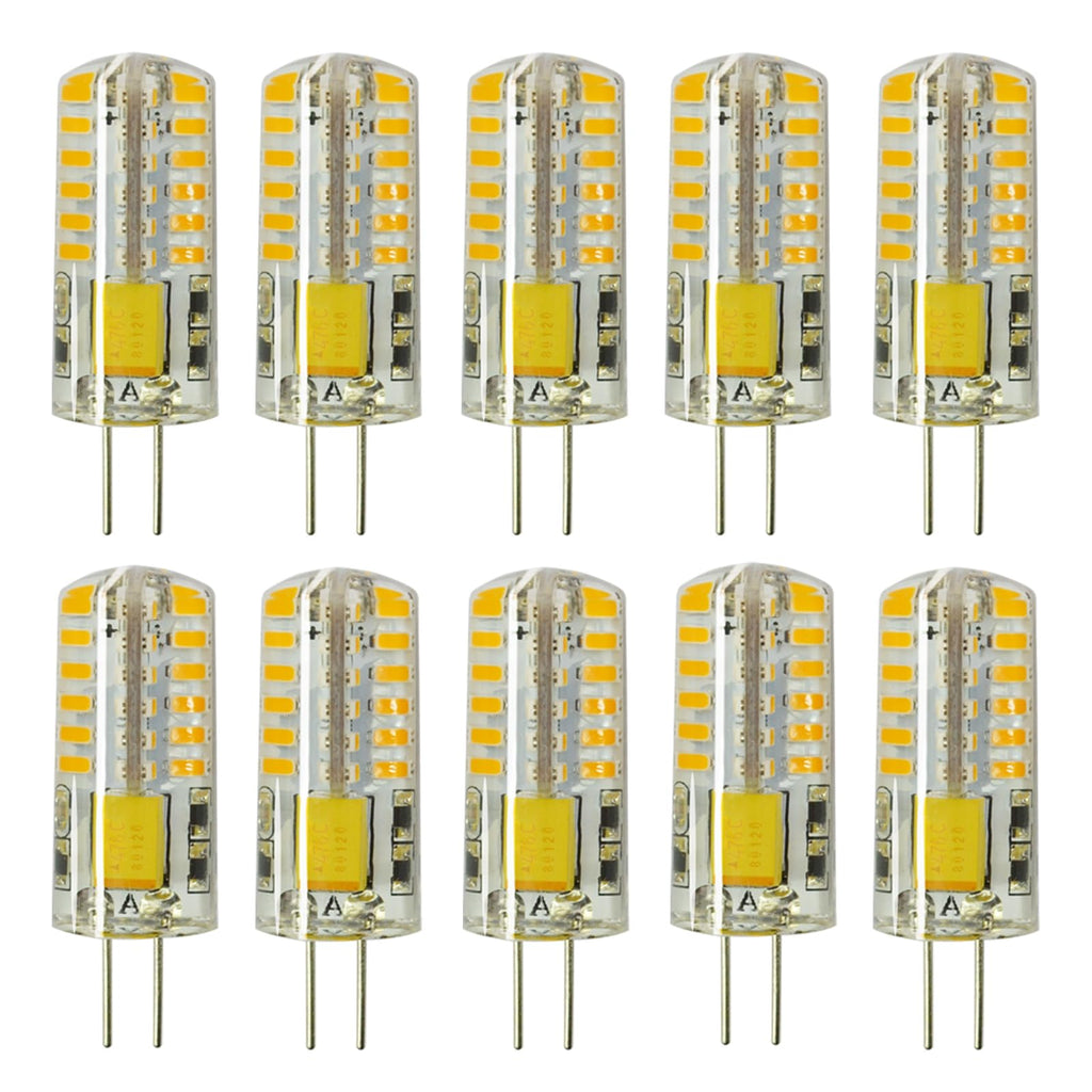 Rayhoo G4 LED Bulb 1.5 Watt AC DC 12V/10-20V Non-dimmable, 24 LED Light Bulb, 6pcs, Warm White