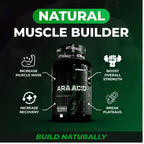Enhanced Labs - Arachidonic Acid Supplement - Muscle and Strength Supplement for Increased Muscle Mass & Improved Recovery for Men & Women - One Capsule Contains 350mg Arachidonic Acid (120 Capsules)