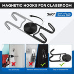 LOVIMAG Magnetic Hooks, 50lbs+ 2026 Cruise Cabin Ship Essentials Magnet Hook Heavy Duty Strong Magnets Refrigerator Fridge Hanging for Classroom Beach Vacation Kitchen Home Must Haves 10 Pcs (Black)