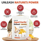 OLELON Aged Garlic Extract 350 Softgels - 8500mg High Potency, Odorless, Non-GMO & Organic Garlic Supplement for Heart Health, Immune Support & Antioxidant Benefits