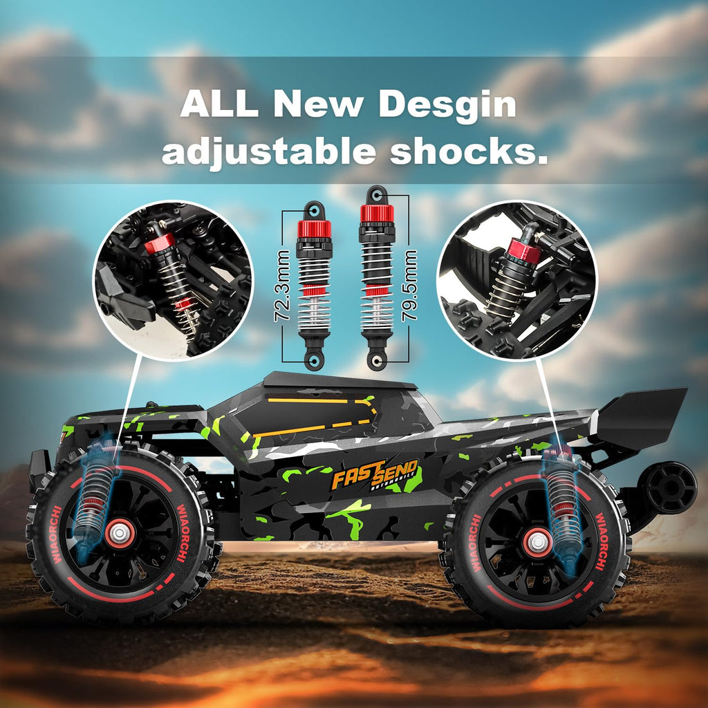 1/14 Brushless RC Cars for Adults Fast 50+ mph, RC Trucks 4x4 Offroad Waterproof, Electric Powered High Speed Remote Control Car, Fast Extreme All Terrain RC Truggy with 3S Battery for Snow Sand