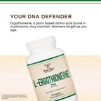 Ergothioneine Supplement (EGT) 30mg of Pure, Plant-Based L-Ergothioneine Per Capsule, 120 Count Non-GMO, Gluten Free, Vegan Safe by Double Wood