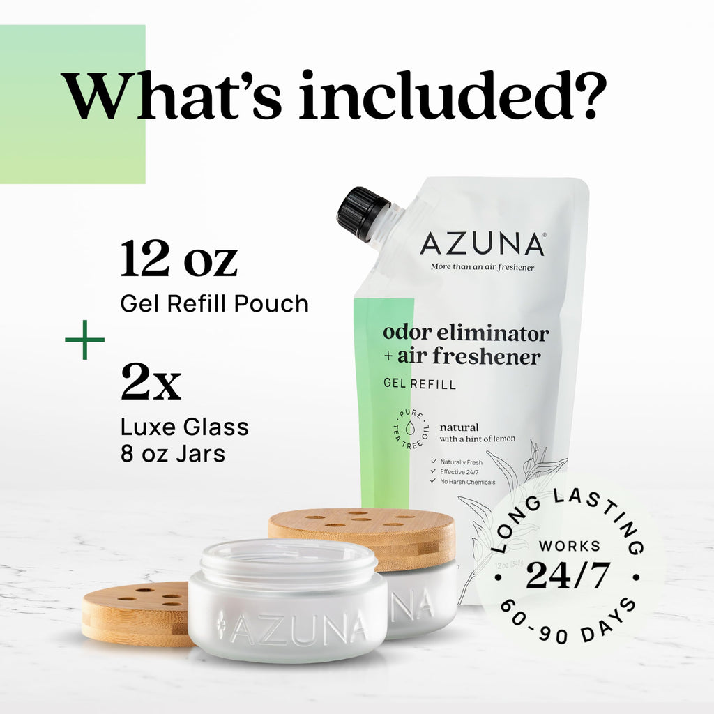 Azuna Home Odor Eliminator for Strong Odor | 2 Room Kit | Natural Scent