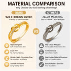 925 Sterling Silver Cubic Zirconia Heart Knot Rings for Women Girls