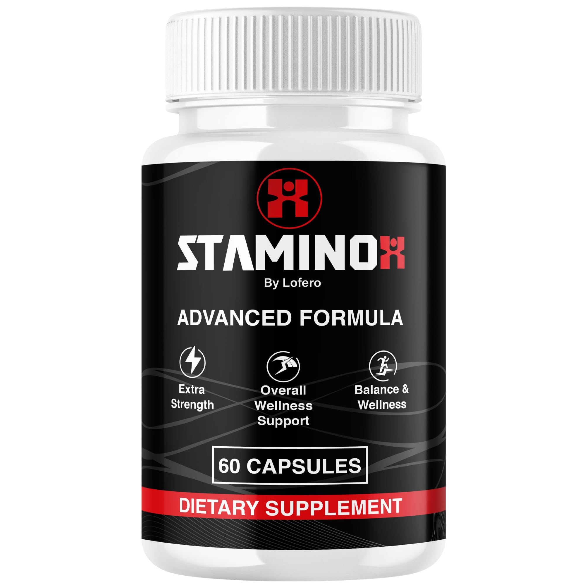 Staminox Pills Official Staminox Supplement Advanced Strength Formula for Overall Health and Wellness Support, Multivitamin Maximum Strength with Natural Herbal Ingredients, Made in USA (60 Capsules)