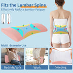 vamorry Poufs Lumbar Support Pillow for Bed Relief Back Pain: Lower Back Pillow for Sleeping - Memory Foam Waist Pillow - Back Wedge Bolster Pillow for Side, Back&Stomach Sleepers - Bed Rest Pillow