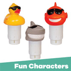 GAME 4002 Derby Duck, 3 Inch Chlorine, Five Tablet Capacity Above-or Inground Pool Use, Adjustable Dispensing Rate