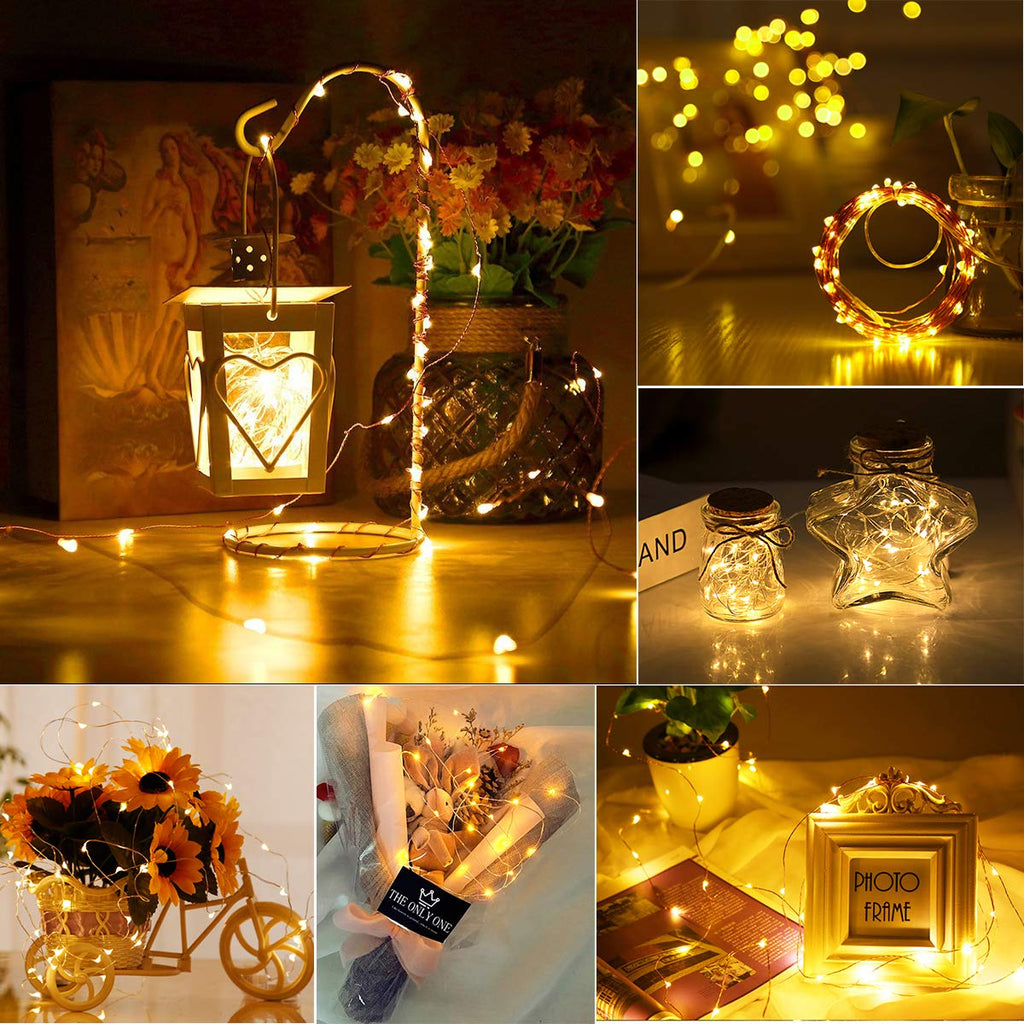 innolife LED Fairy String Lights Battery Operated Timer with Remote Control