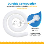 Funsicle P56000017 Universal Hose Kit, Replacement Hose for Above-Ground Pools, Hose with 2 Clamps, 59" L x 1.5" Dia.