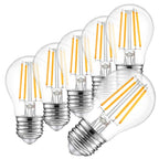 A15 LED Light Bulb 4W (40W Equivalent), 2700K Warm White, Dimmable Edison Filament, 400 Lumens, E26 Medium Base, Clear Glass – Ceiling Fan, Refrigerator/Appliance, Vanity & Chandelier (6-Pack)