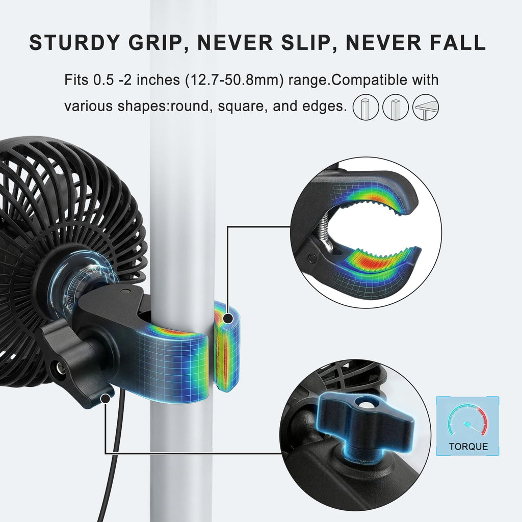 Pidemeo Grow Tent Fan 2-Pack, 5 Inch Clip On Plant Fan,Non-Oscillating