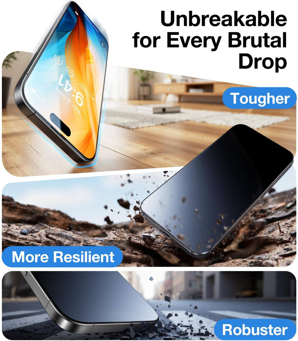 UltraGlass TOP 9H+ Armor for iPhone 17 Pro Max Screen Protector, 2 Pack