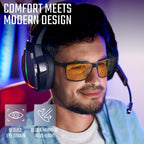 IBOANN Metal & Carbon Eyewear Frame Blue Light Blocking Glasses Men for Computer, Gaming, Night Driving Glasses for Man