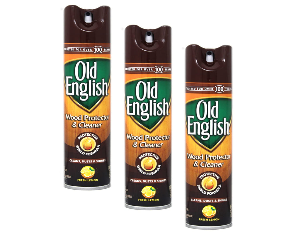 Old English Aerosol Wood Protector & Cleaner, Fresh Lemon 12.50 oz (Pack of 3)