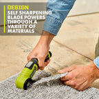 RYOBI USB Lithium Compact Scrubber Kit with 2.0 Ah Battery, USB Charging Cord, and 2 in. Medium Bristle Brush, Green