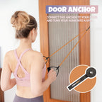 RitFit Single Resistance Exercise Band with Comfortable Handles - Ideal for Physical Therapy, Strength Training, Muscle Toning - Foam Padding Door Anchor and Starter Guide Included (Orange(30-35lbs))