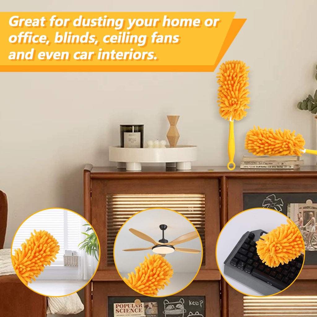 Yicotira Reusable Duster Refill Compatible with Swiffer Duster Kit - Pet Heavy Duty Duster Refills Fit for Swiffer Extended Handle Duster - Microfiber 360 Duster Refills for Dusting Cleaning, 8 Pack