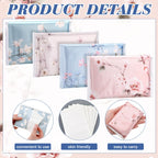 Tinlade 24 Packs Travel Size Tissue Pocket Slim Pack Facial 3 Ply Wallet Size Pocket Tissues for Travel Wedding Party Favors, 10 Sheets Each, 4 Styles(Flower)