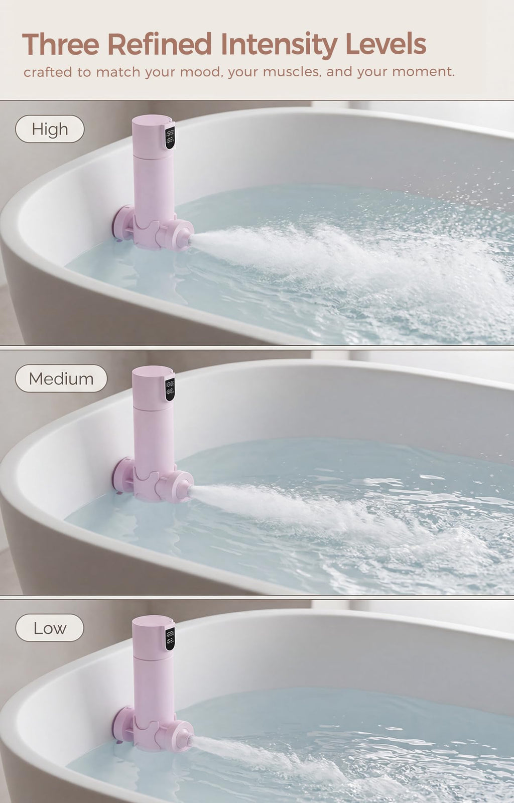 Bath Jet Spa for Bathtub, Rechargeable Cordless Portable Bathtub Jet for Tub with Vacuum Suction Lock, Jet and Bubble Mode, Gift Set
