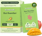 Feel Goods Gut Guardian, Digestive Health Powder Packets - Probiotic Fiber Powder with Prebiotics & L Glutamine for Gut Health, Bloating Relief & Digestion Support - Zero Sugar & Organic Flavor