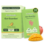 Feel Goods Gut Guardian, Digestive Health Powder Packets - Probiotic Fiber Powder with Prebiotics & L Glutamine for Gut Health, Bloating Relief & Digestion Support - Zero Sugar & Organic Flavor