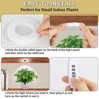 SIYOMG Ceiling Grow Lights for Indoor Plants, 192 LEDs Full Spectrum Halo LED Plant Light, with 3/9/12H Auto Timer Switch, 3 Colors,10 Dimming, Plant Lights for Small Plants, 4 Head