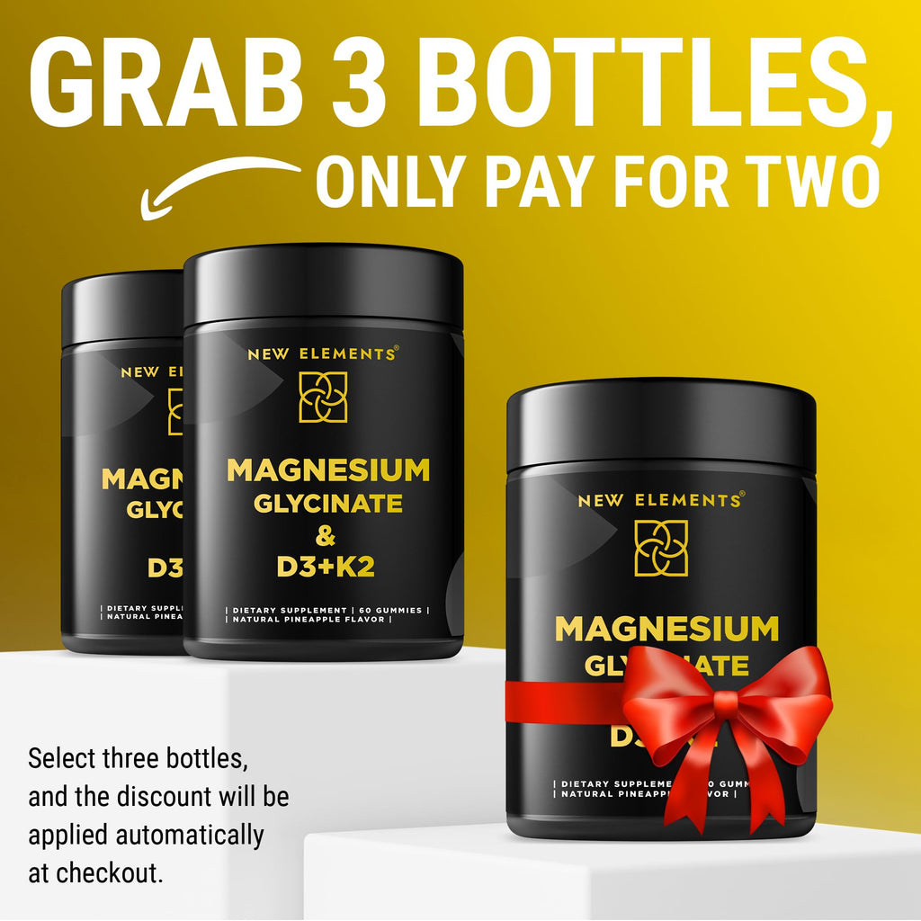 Calm Magnesium Glycinate Gummies 500mg with High-Potency Vitamin D3 10000iu & Vitamin K2 100mcg | Stress Relief, Relaxation & Bone Support for Adults | Vegan, Non-GMO, Gluten-Free, Pineapple Flavor