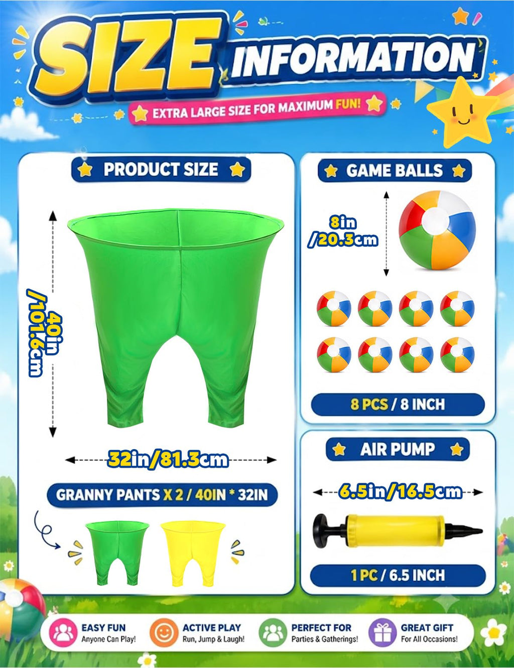 Granny Pants Yard Game, 2Pcs Granny Pants Outdoor Games