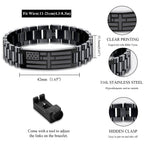 GLEZZA Joshua 1:9 American Flag Bracelets Christian Gifts for Men