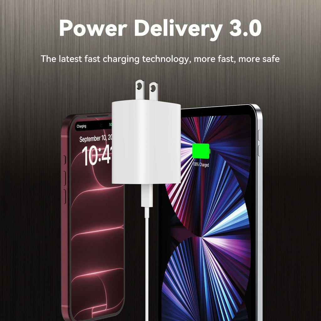iPhone 18 17 16 15 Pro Max Charger Fast Charging 20W 10 FT Long USB C Cable