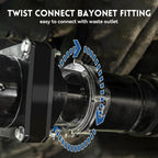 DUMPMAN RV Sewer Gate Valve, Shut Off Valve with Leak-proof Cap, Twist-on Sewer Hose Valve, Fit for 3" Drain Pipe