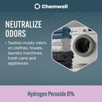 Chemwell 6% Hydrogen Peroxide - 1 Gallon - Multi-Purpose Cleaner for Home, Kitchen, Bath, and Laundry - Made in USA - for Household Use