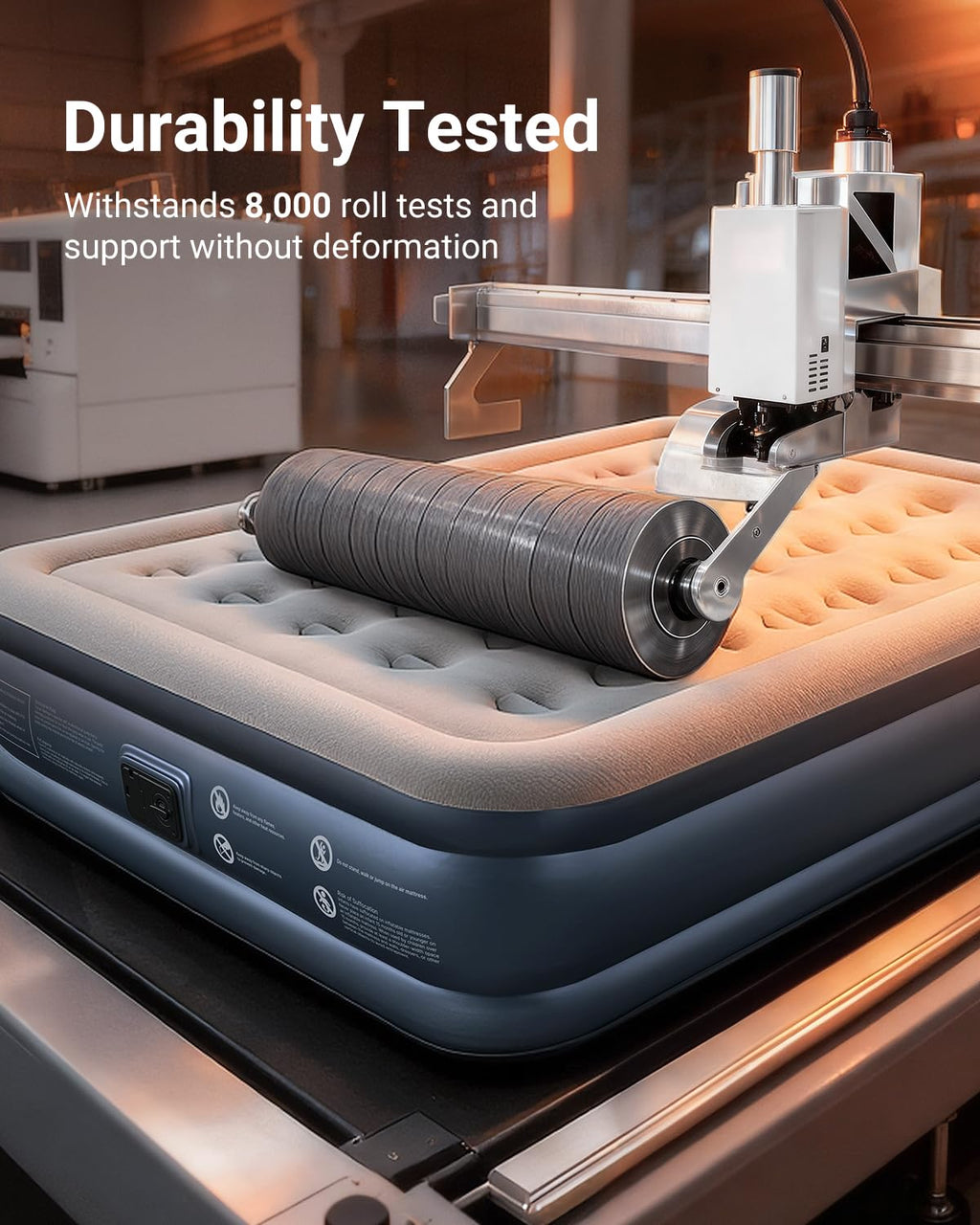 iDOO Luxury Air Mattress with Built in Pump, Queen Size Inflatable Mattress for Camping, Guests & Home, 18" Raised Comfort Blow up Mattress, Durable, Portable & Waterproof Air Bed, colchon inflable