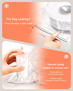 Filament Storage Bags with Auto Pump - Upgraded 20 Extra Large Filament Bags (14.9 * 13 inch) Plus 20 Desiccants and 5 Clips - Extra Large Filament Vacuum Bags Designed for Bambulab Reusable Spool