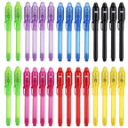 SCStyle Invisible Ink Pen 28Pcs With UV Light Party Favors for kids,Spy Pen