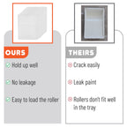 Bates- Paint Tray Liner, 9 Inch, 10 pcs, White Paint Pans Trays, Paint Roller Tray, Roller Tray Liners