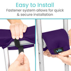 Vive Premium Crutch Pads & Hand Grips - Comfortable, Breathable, Machine Washable Padding - Moisture Wicking & Odor Reducing Pillow Accessory Covers for Adult & Youth Walking Crutches