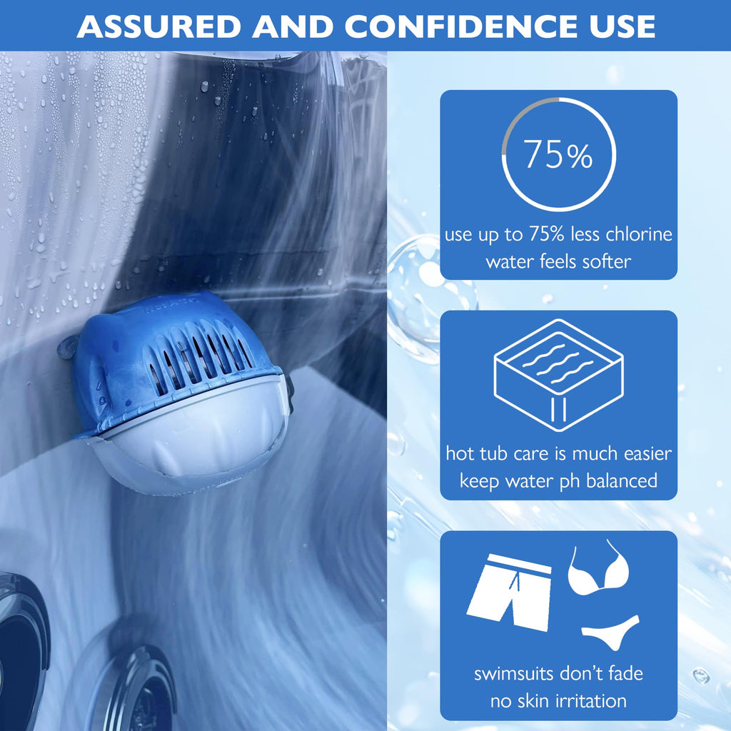 WOKSAVER Hot Tub Cartridges Replacement for Frog Ease, Compatible with Frog Ease Floating System, Self-Regulation Hot Tub Cleaner, Blue Mineral Cartridge Partner, 3 Pack
