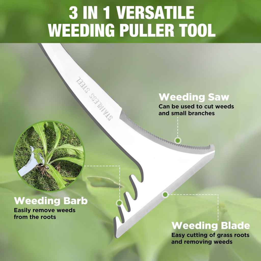 WORKPRO Crack Weeder, 12.5" Stainless Steel Crevice Weeding Tool Weeder Tool