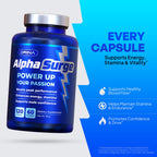 AlphaSurge Male Enhancing Supplement & Testosterone Booster - 60 Day Supply