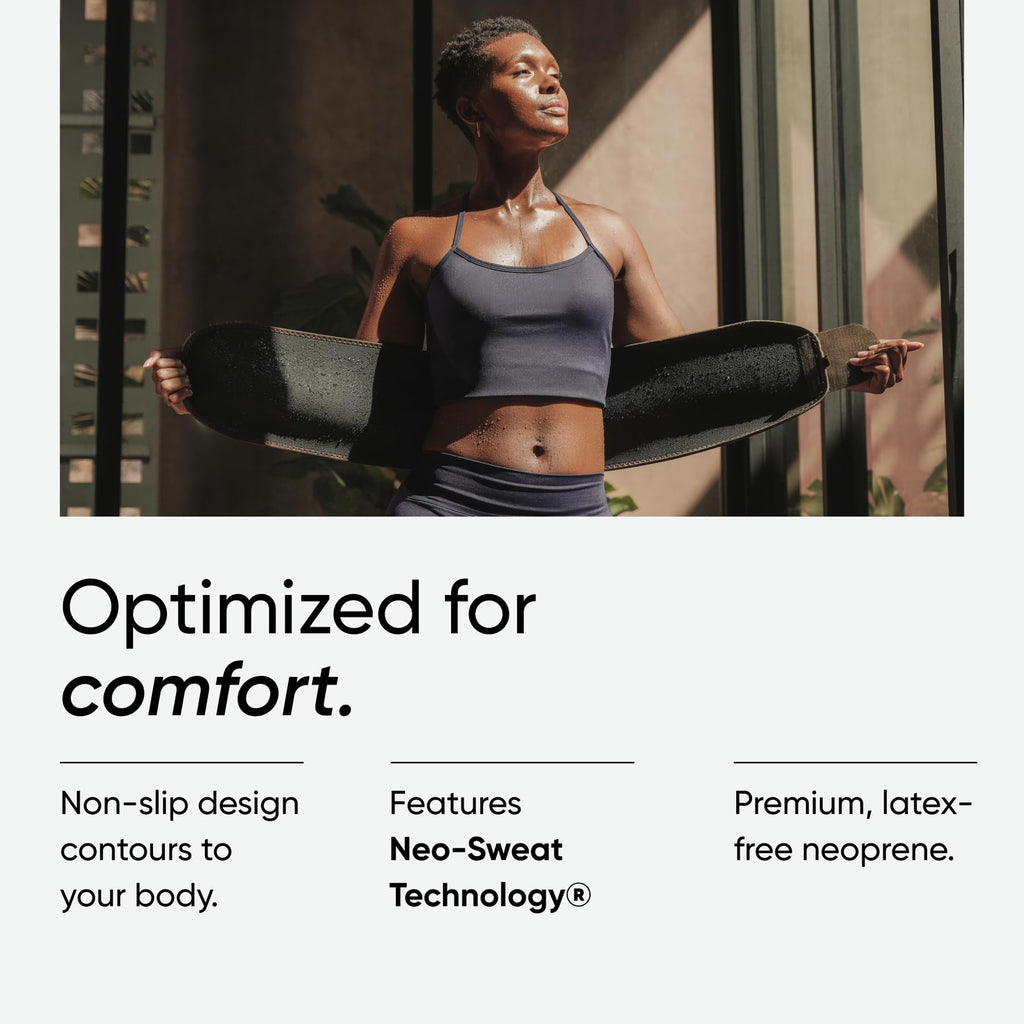 Sports Research Sweet Sweat Waist Trimmer (Core Series) - Premium Sweat Enhancing Fitness Band for Women & Men - Adjustable Fit �� Latex-Free Neoprene - Matte Green, Medium