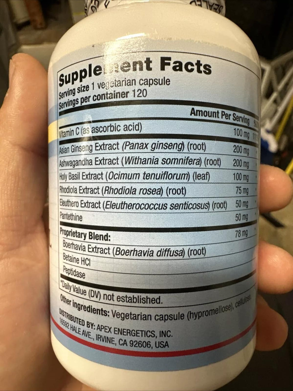Apex Energetics Adapto-Crine XL (K-124) - 120 Capsules